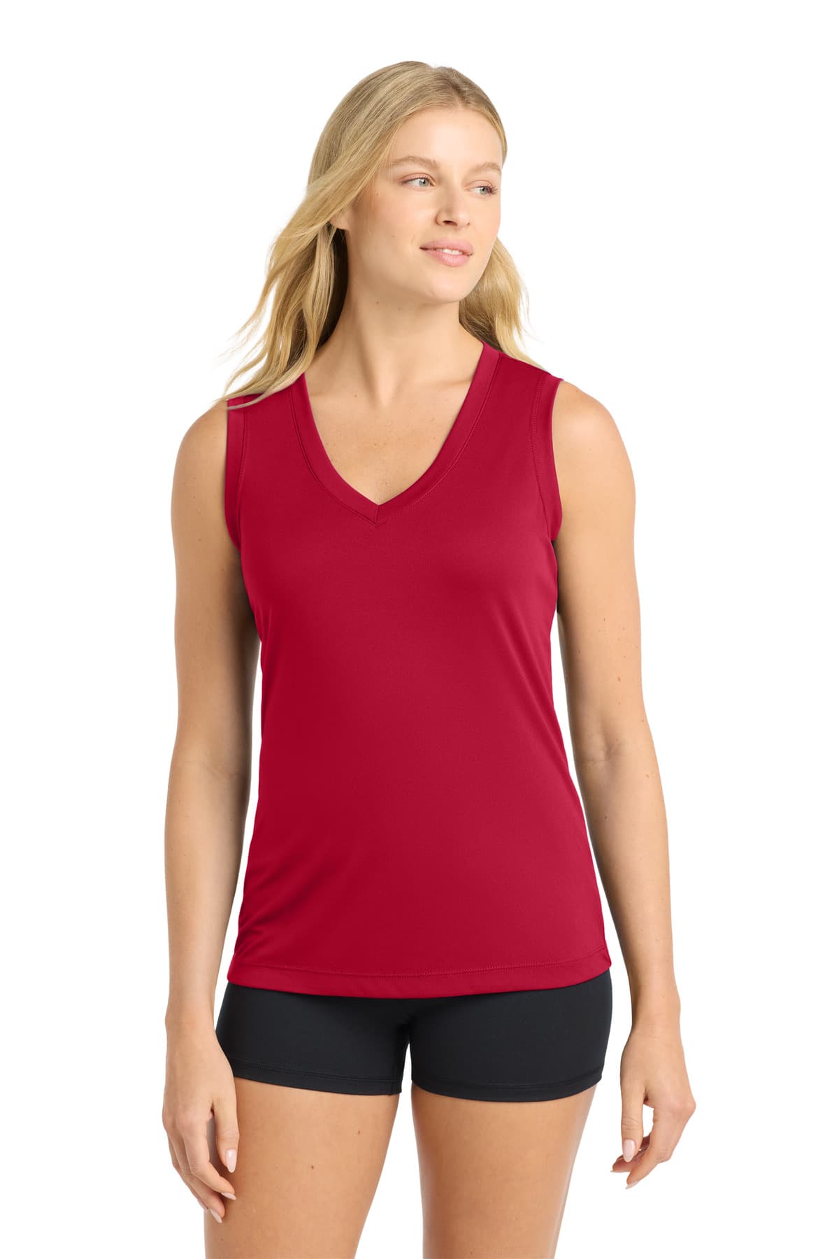 Sport-Tek ® Women's Sleeveless PosiCharge ® Competitor™ V-Neck Tee.