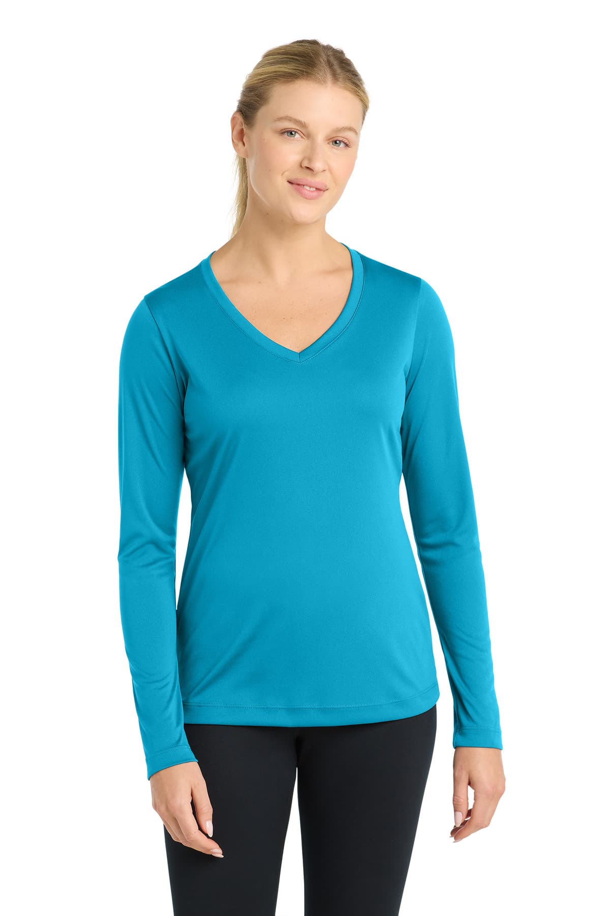 Sport-Tek ® Women's Long Sleeve PosiCharge ® Competitor™ V-Neck Tee.