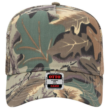 Trucker Hat-Camouflage 5 Panel Mid Profile Mesh Back