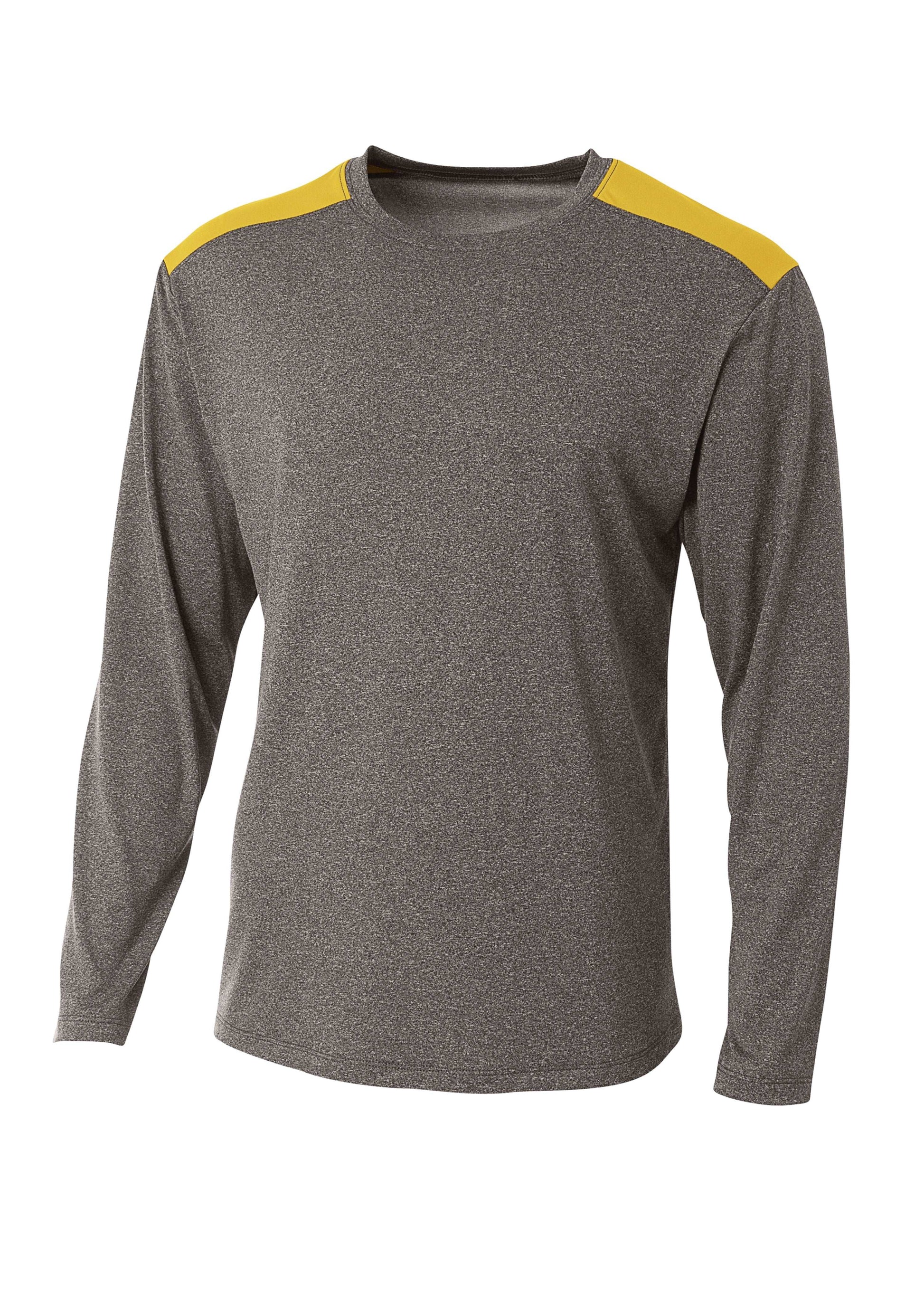 Photo of A4 SHIRTS N3101  color  HEATHER/GOLD