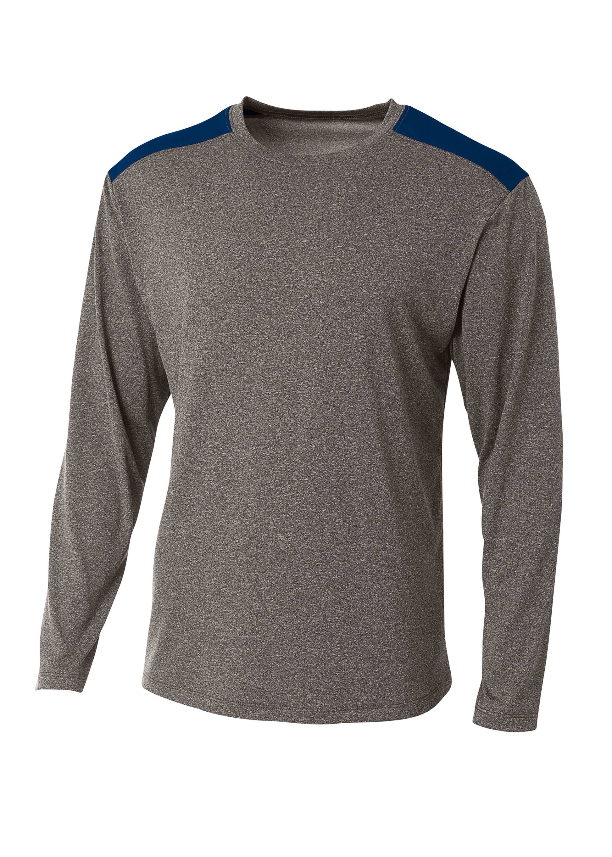 Photo of A4 SHIRTS N3101  color  HEATHER/NAVY