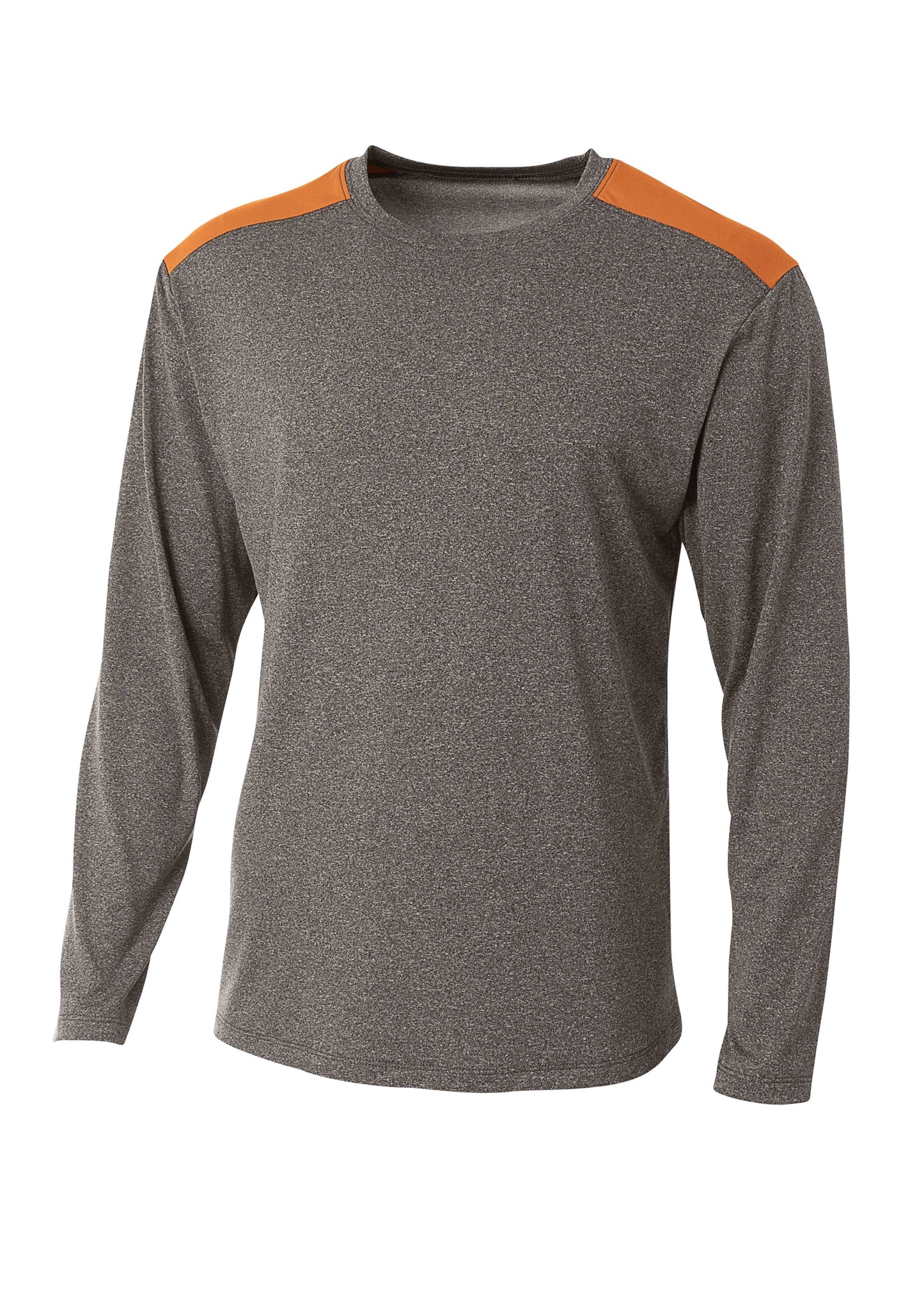 Photo of A4 SHIRTS N3101  color  HEATHER/ORANGE