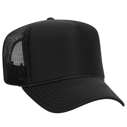 Custom Printed Polyester Foam  Trucker Hat, Solid Color