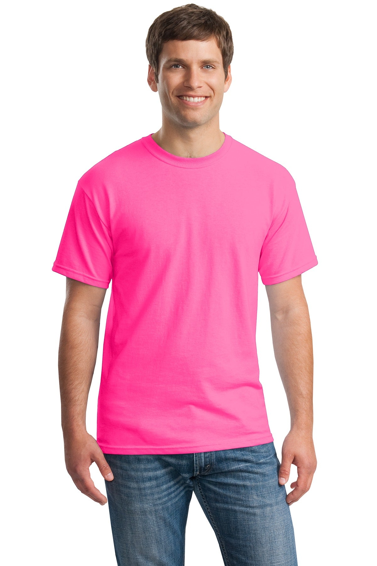 Photo of Gildan T-Shirts 5000  color  Safety Pink