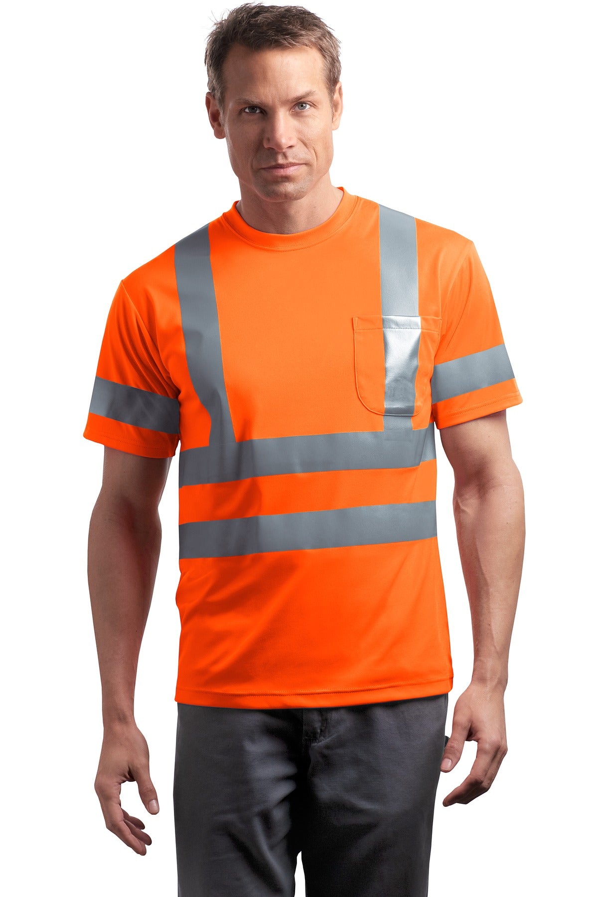 Photo of CornerStone T-Shirts CS408  color  Safety Orange