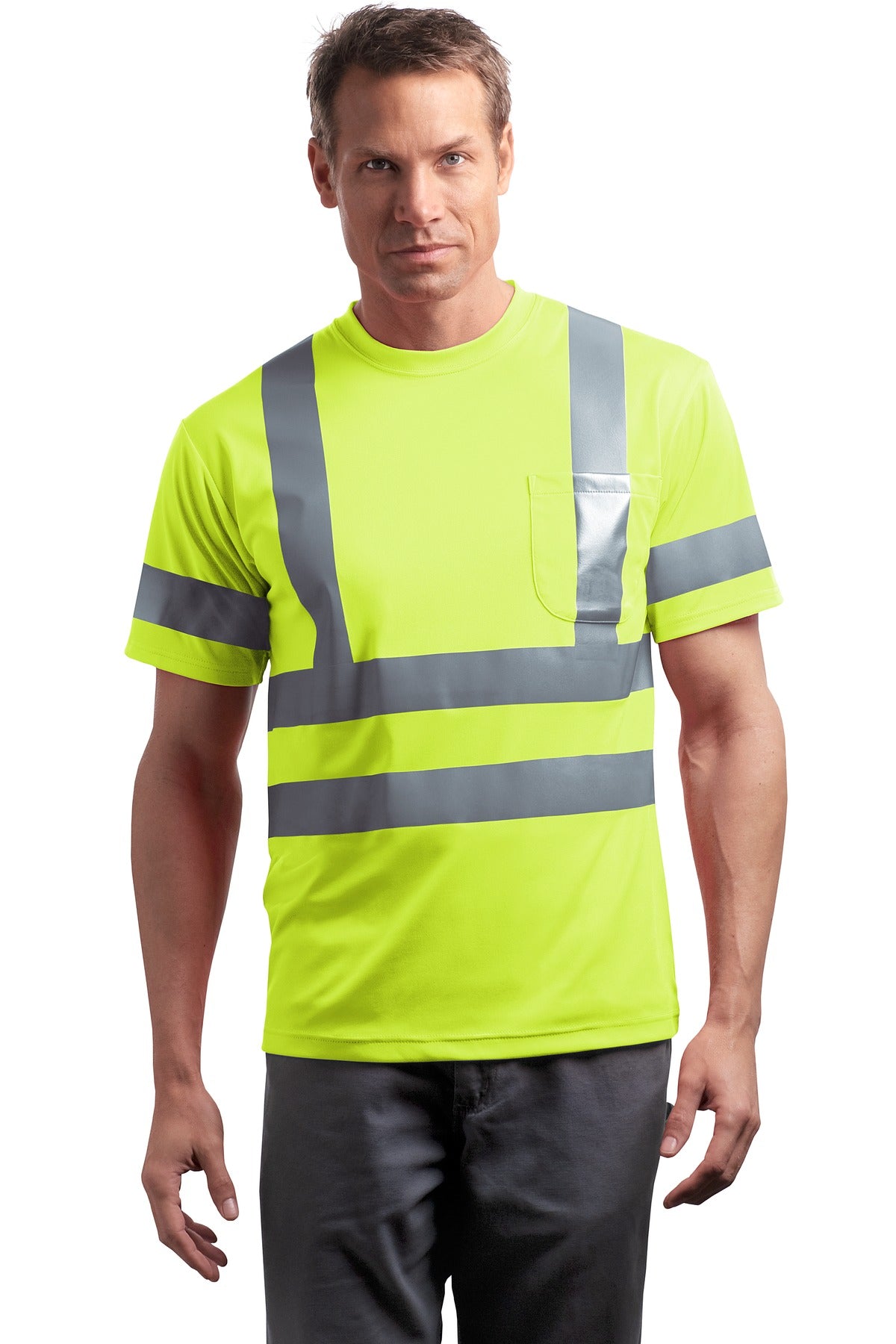 Photo of CornerStone T-Shirts CS408  color  Safety Yellow