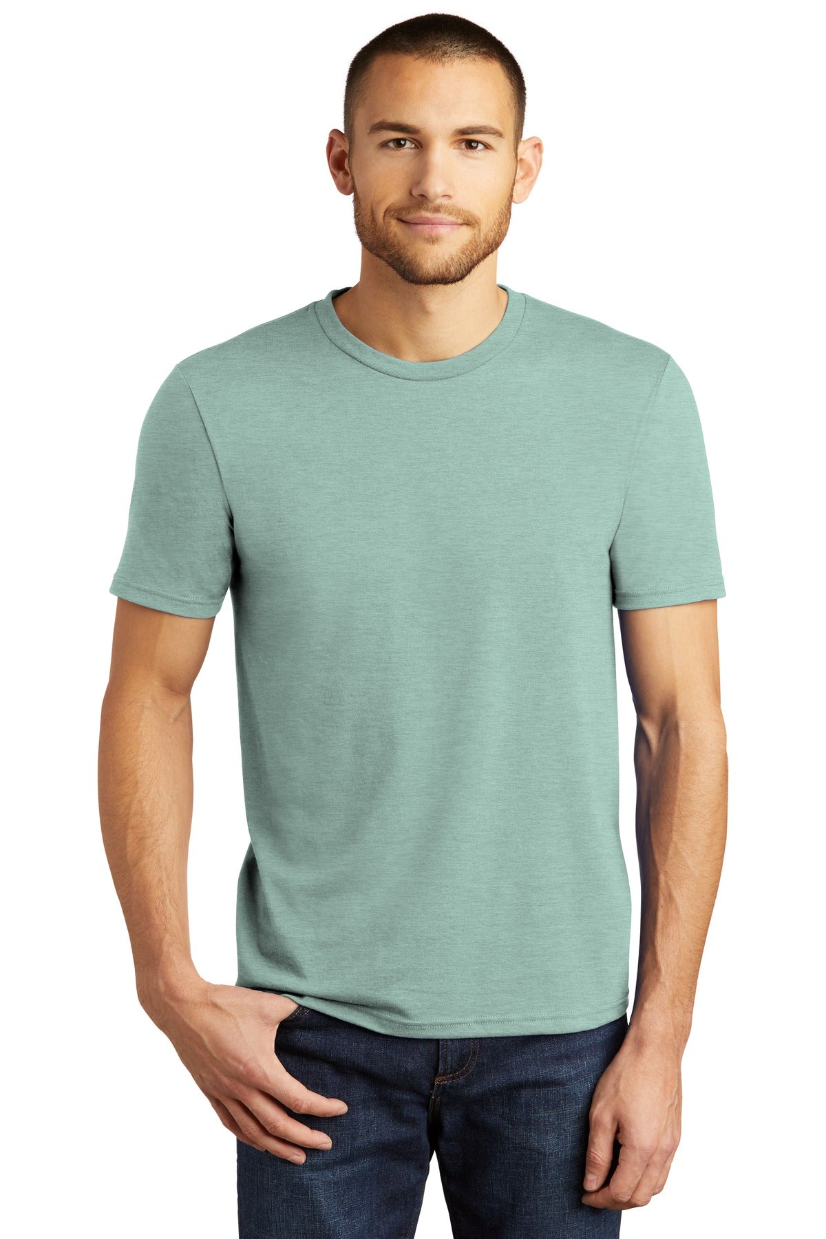 Photo of District T-Shirts DM130  color  Heathered Dusty Sage