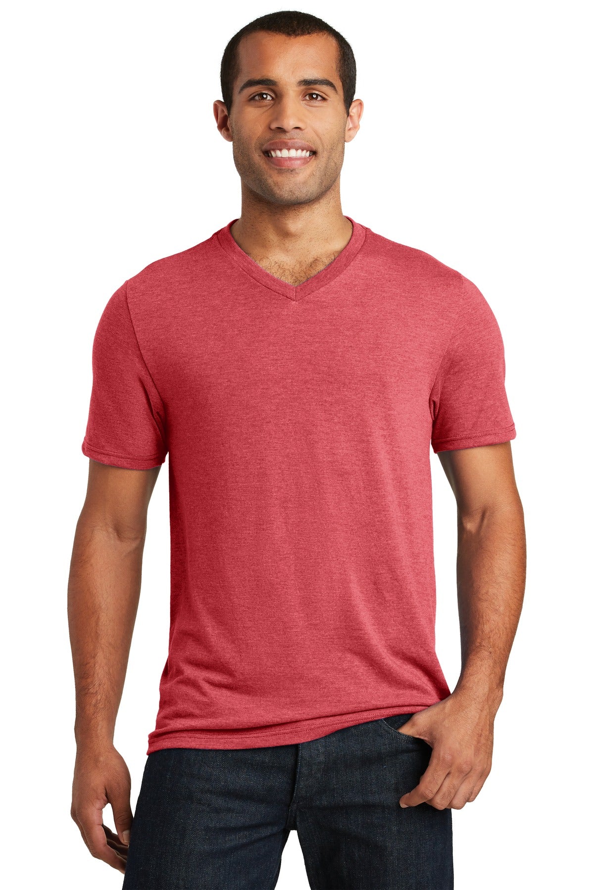 Photo of District T-Shirts DT1350  color  Red Frost