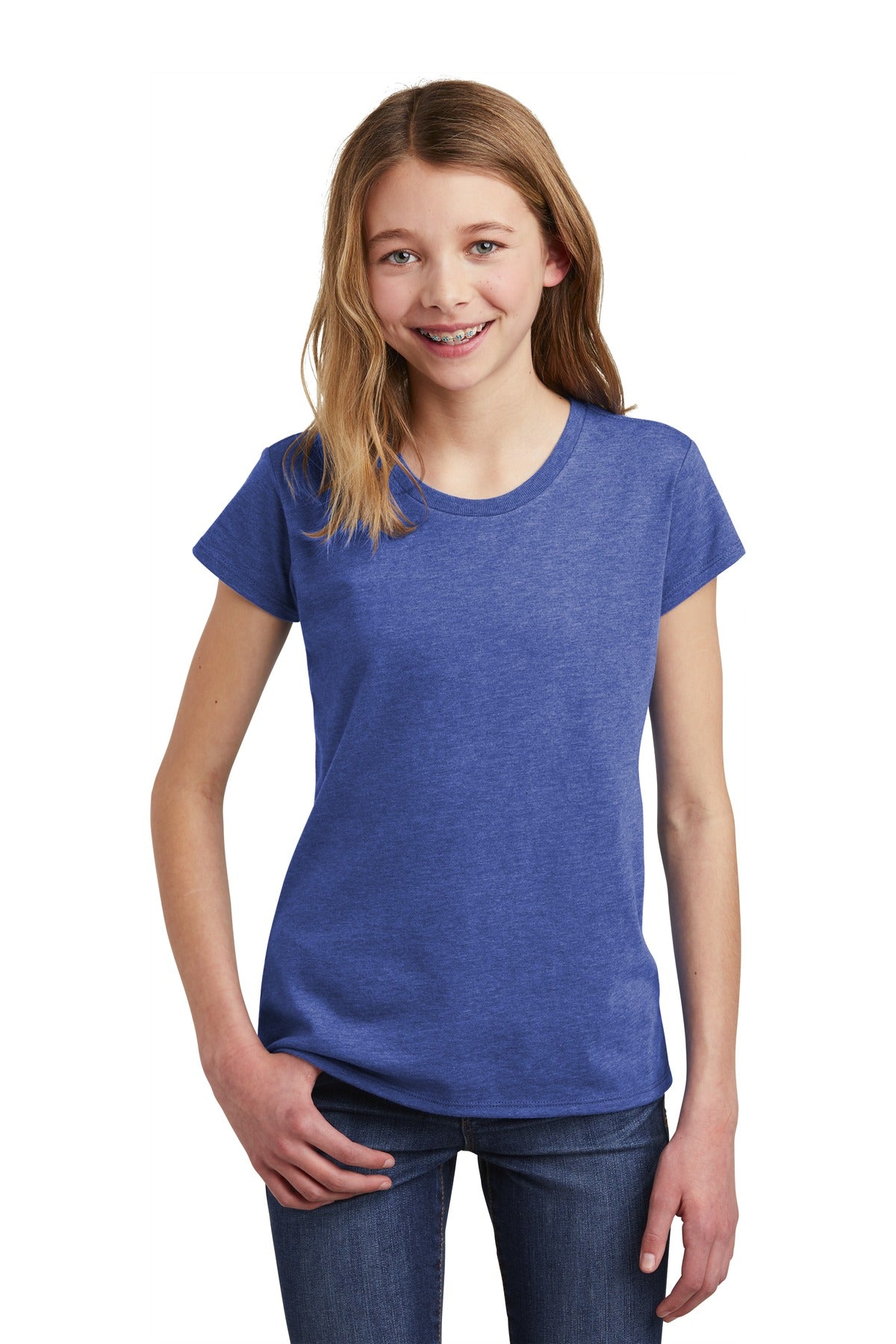 Photo of District T-Shirts DT6001YG  color  Royal Frost