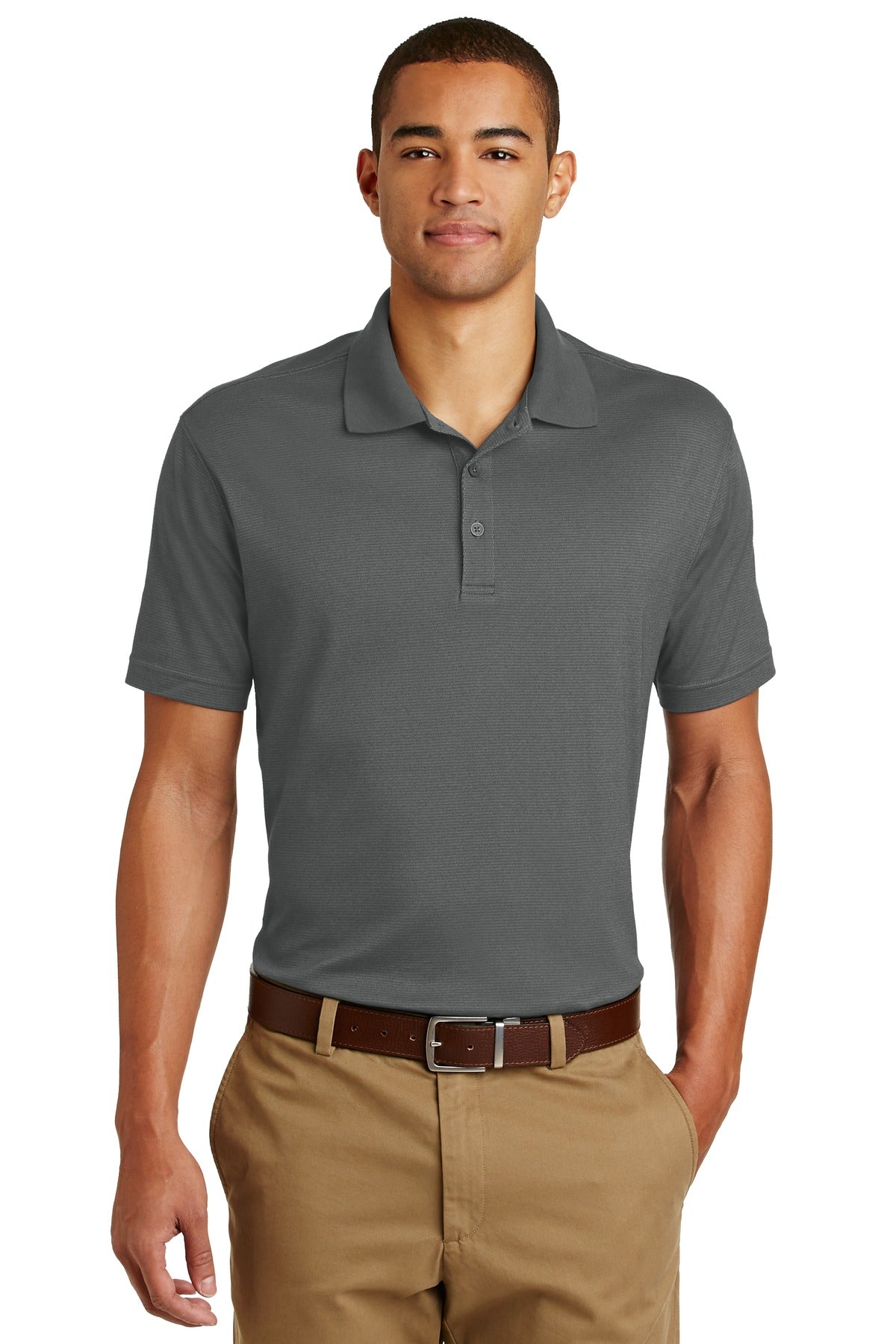 Photo of Eddie Bauer Polos/Knits EB102  color  Grey Steel