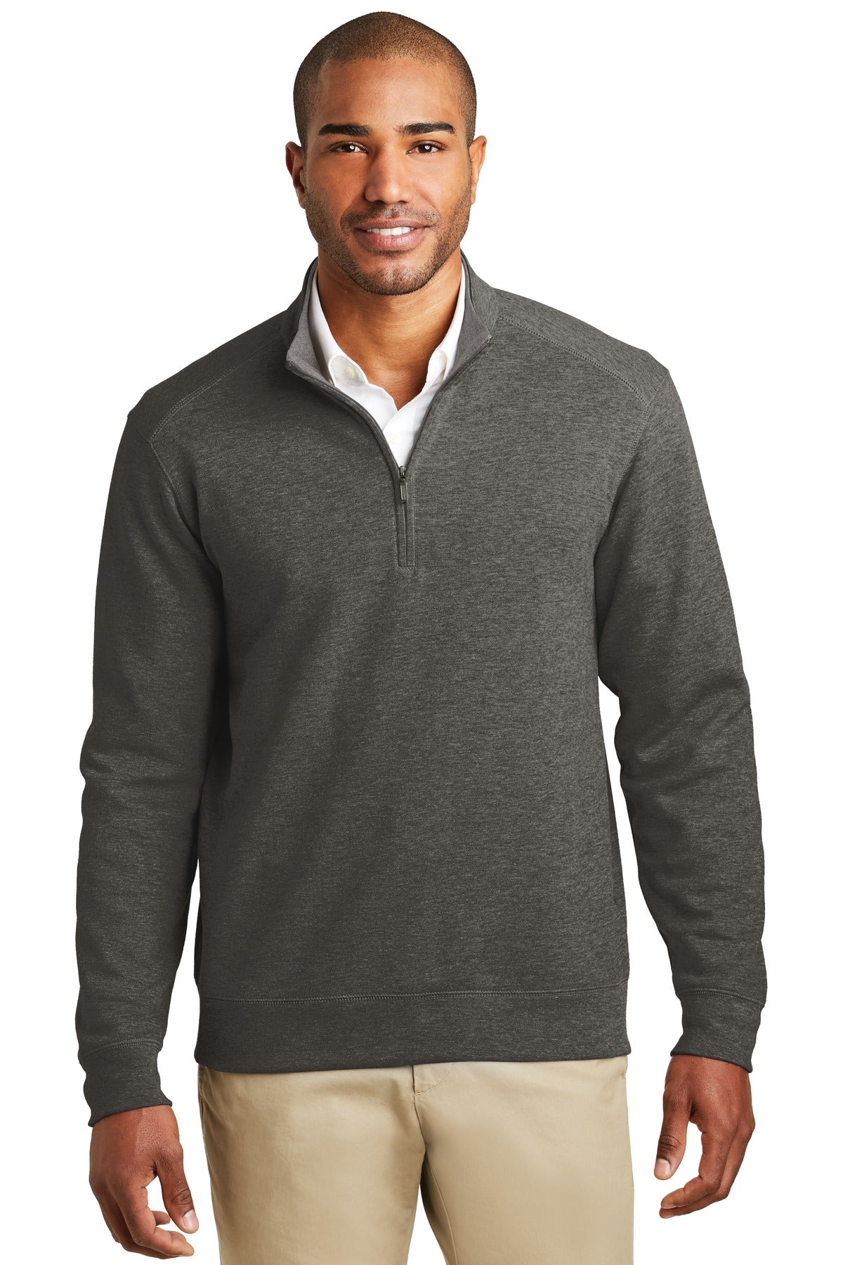 Photo of Port Authority Polos/Knits K807  color  Charcoal Heather/ Medium Heather Grey