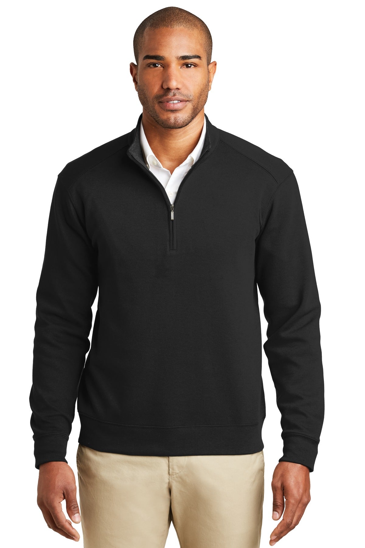 Photo of Port Authority Polos/Knits K807  color  Deep Black/ Charcoal Heather
