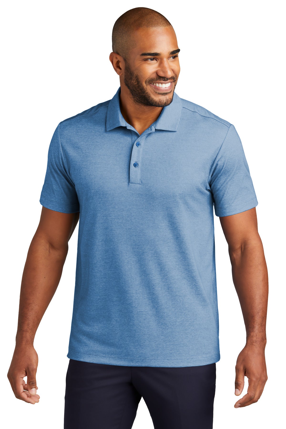 Photo of Port Authority Polos/Knits K830  color  Aegean Blue Heather