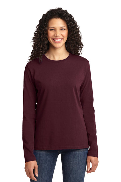 Photo of Port & Company Ladies LPC54LS  color  Athletic Maroon