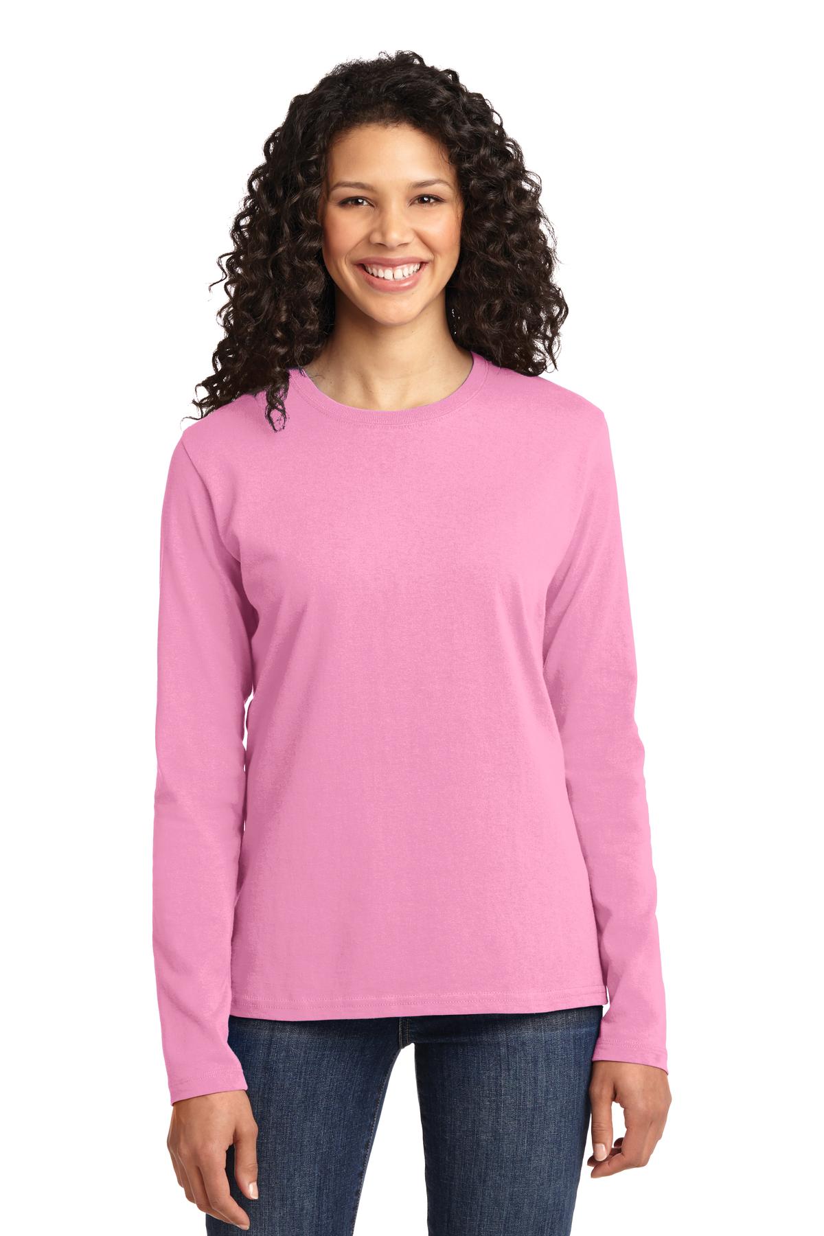 Photo of Port & Company Ladies LPC54LS  color  Candy Pink