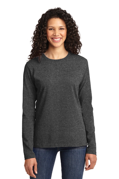 Photo of Port & Company Ladies LPC54LS  color  Dark Heather Grey