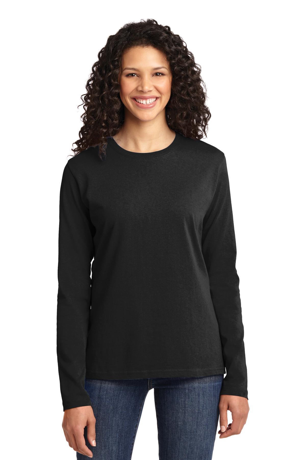 Photo of Port & Company Ladies LPC54LS  color  Jet Black