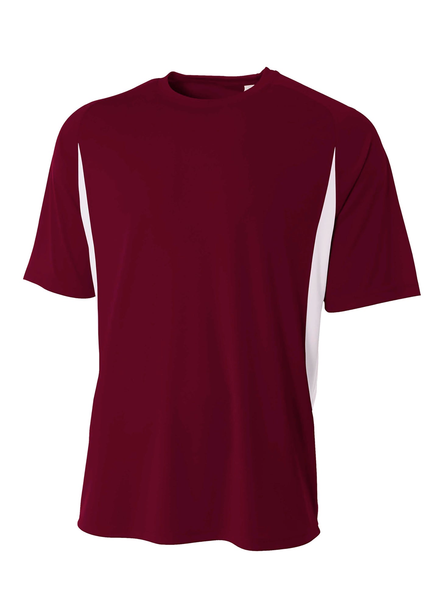 Photo of A4 SHIRTS NB3181  color  MAROON WHITE