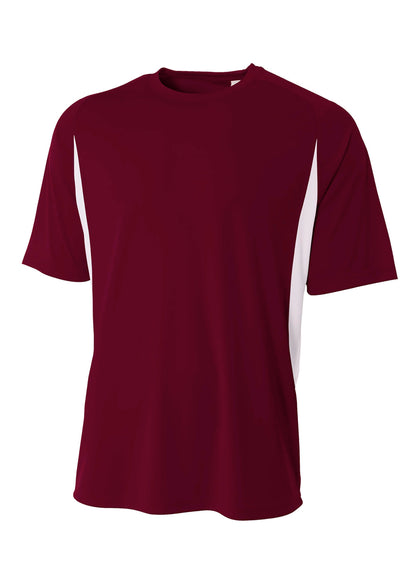 Photo of A4 SHIRTS NB3181  color  MAROON WHITE