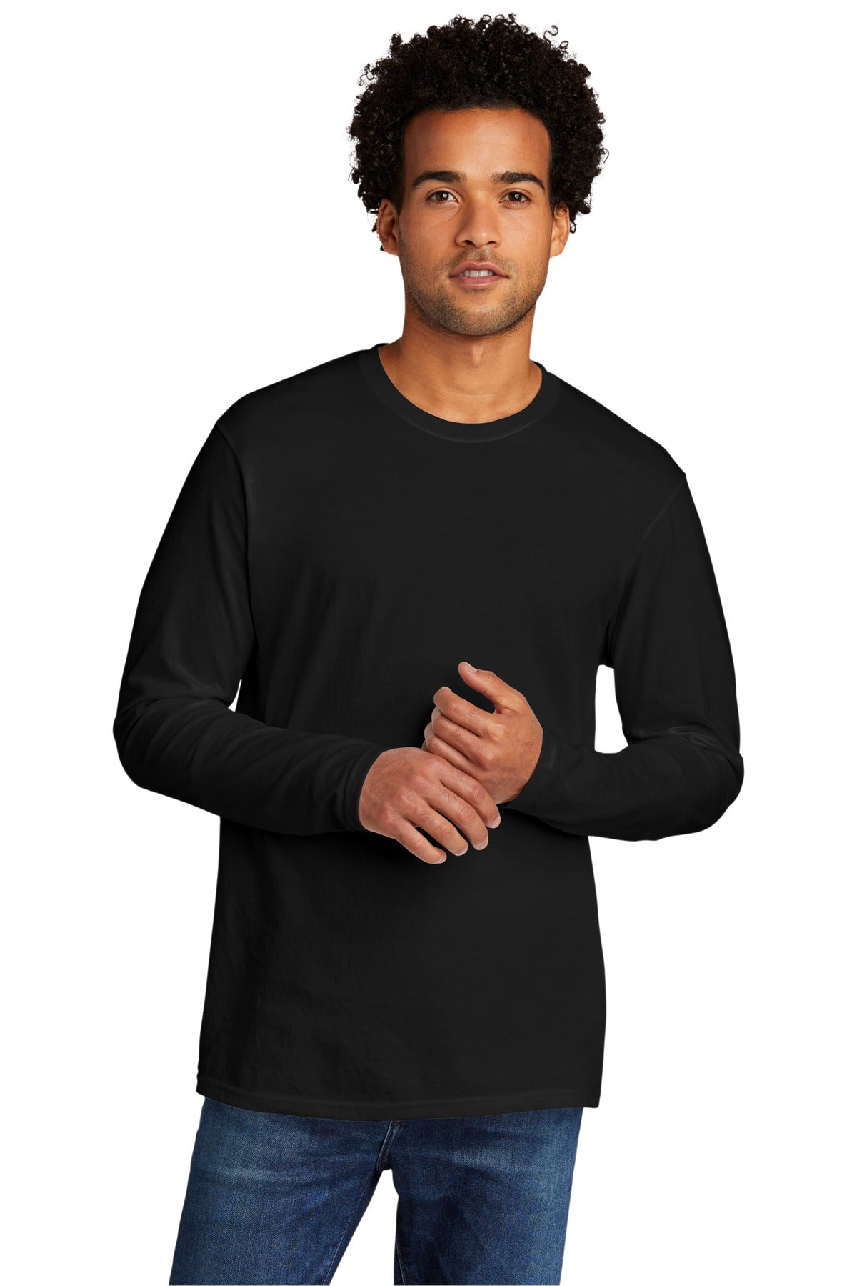 Photo of Port & Company T-Shirts PC330LS  color  Black