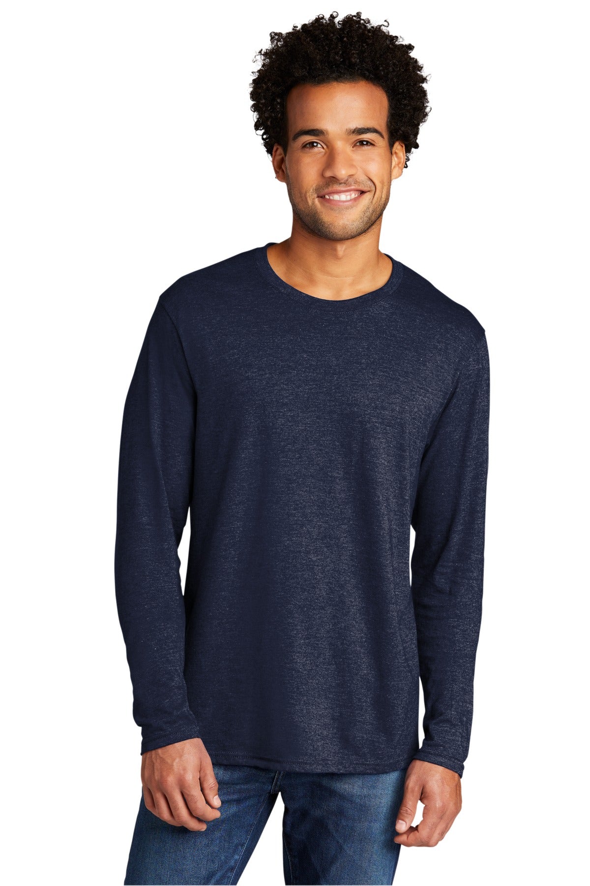 Photo of Port & Company T-Shirts PC330LS  color  Team Navy Heather