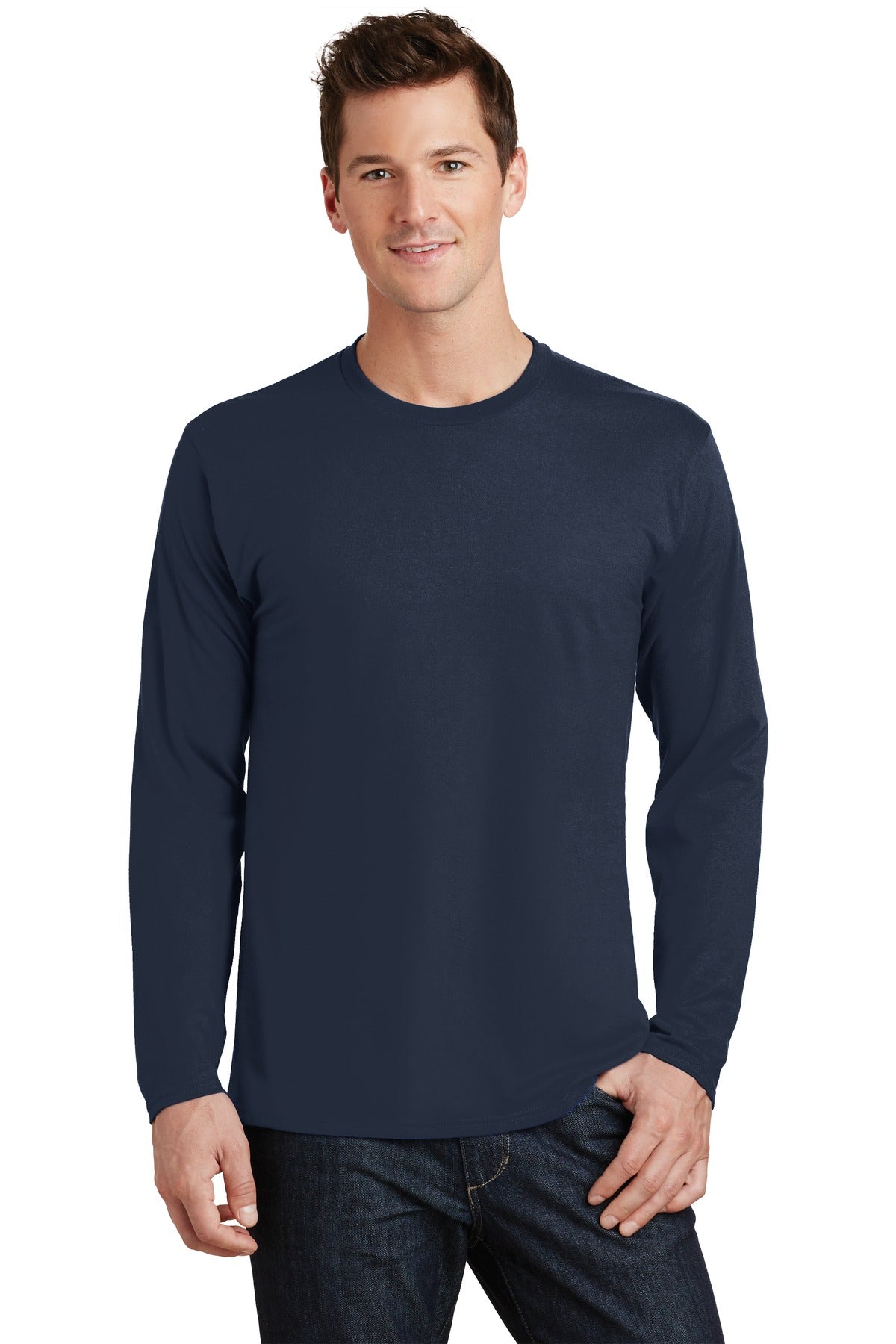 Photo of Port & Company T-Shirts PC450LS  color  Deep Navy