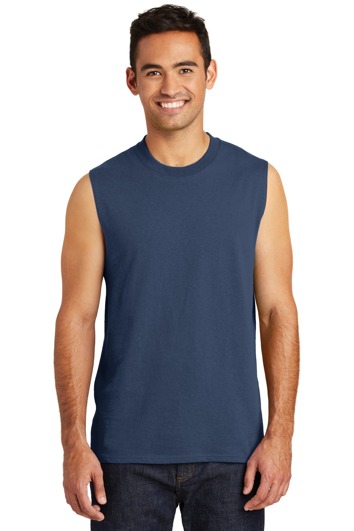 Photo of Port & Company T-Shirts PC54SL  color  Navy