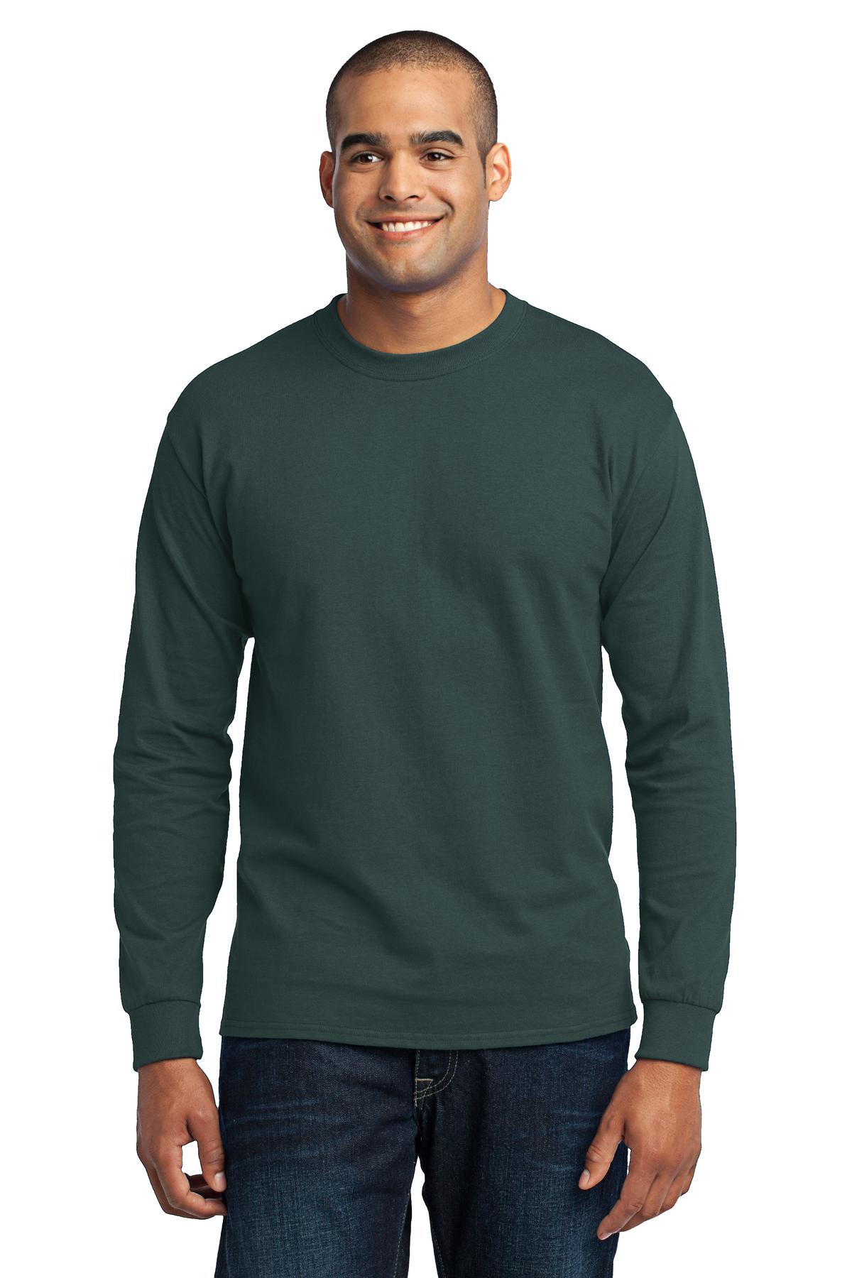 Photo of Port & Company T-Shirts PC55LS  color  Dark Green