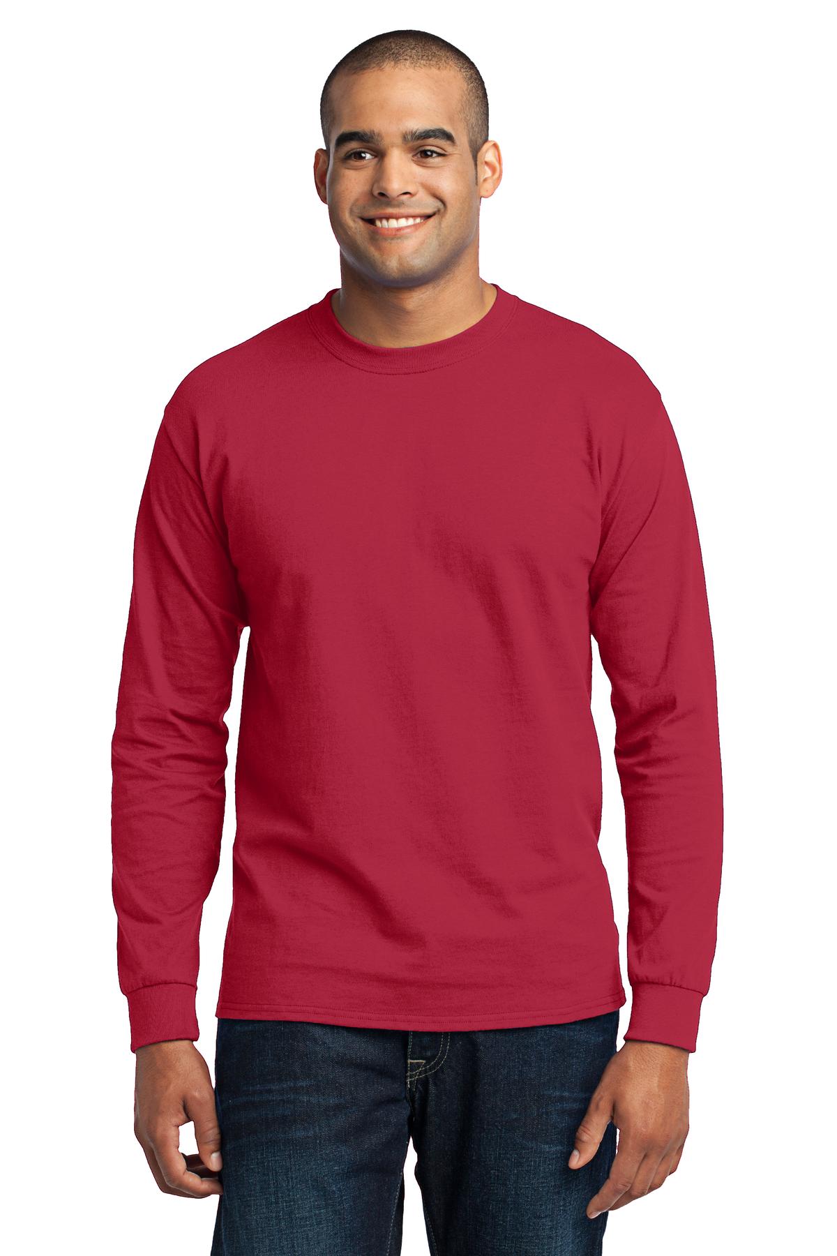 Photo of Port & Company T-Shirts PC55LS  color  Red