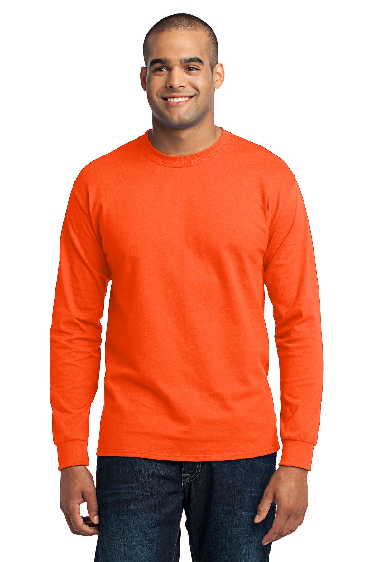 Photo of Port & Company T-Shirts PC55LS  color  Safety Orange