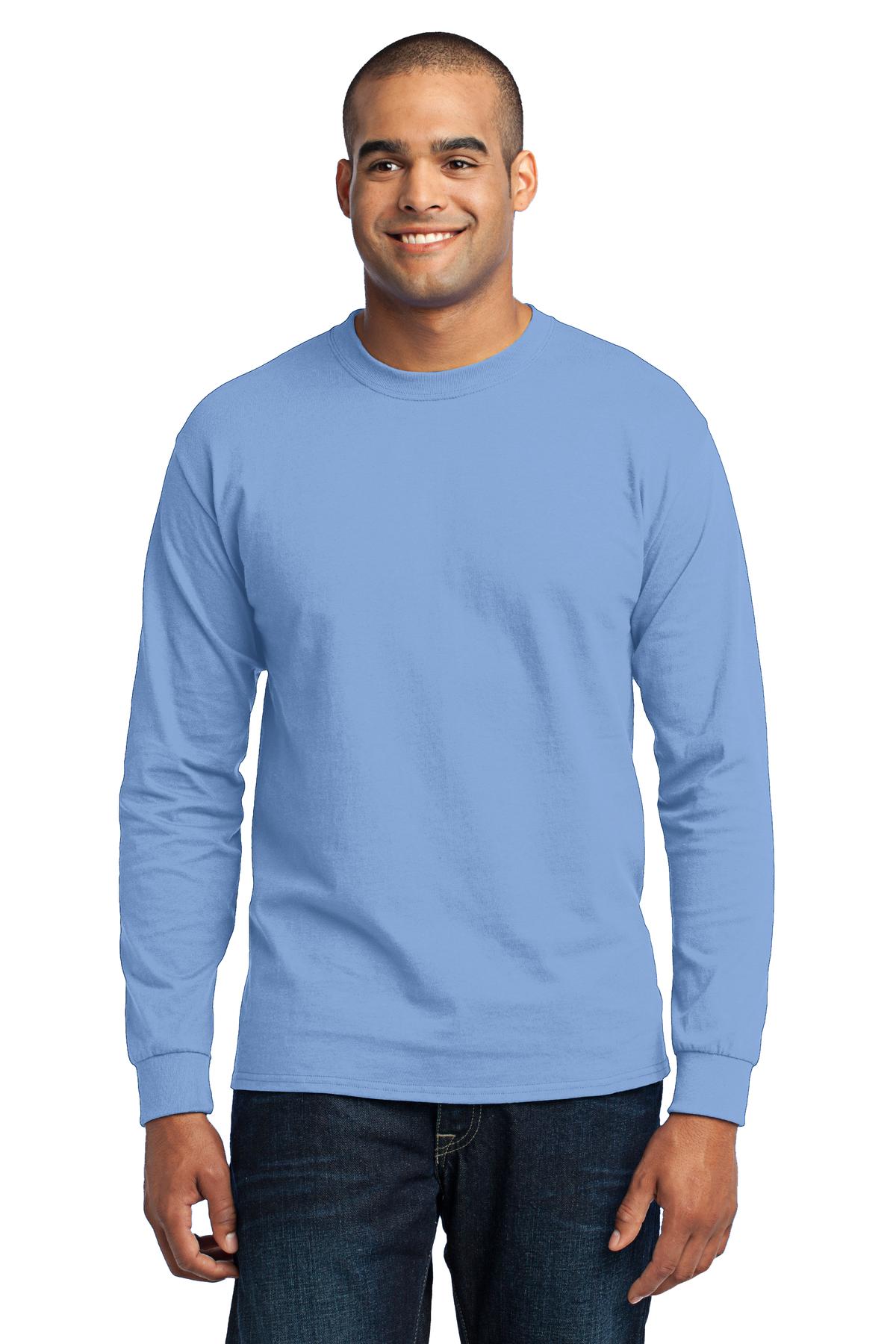 Photo of Port & Company T-Shirts PC55LS  color  Light Blue