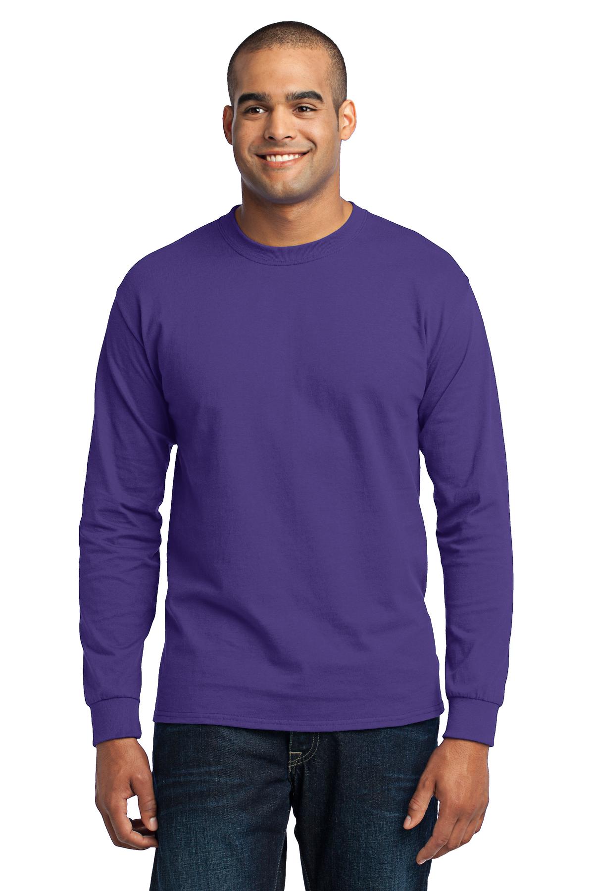 Photo of Port & Company T-Shirts PC55LS  color  Purple