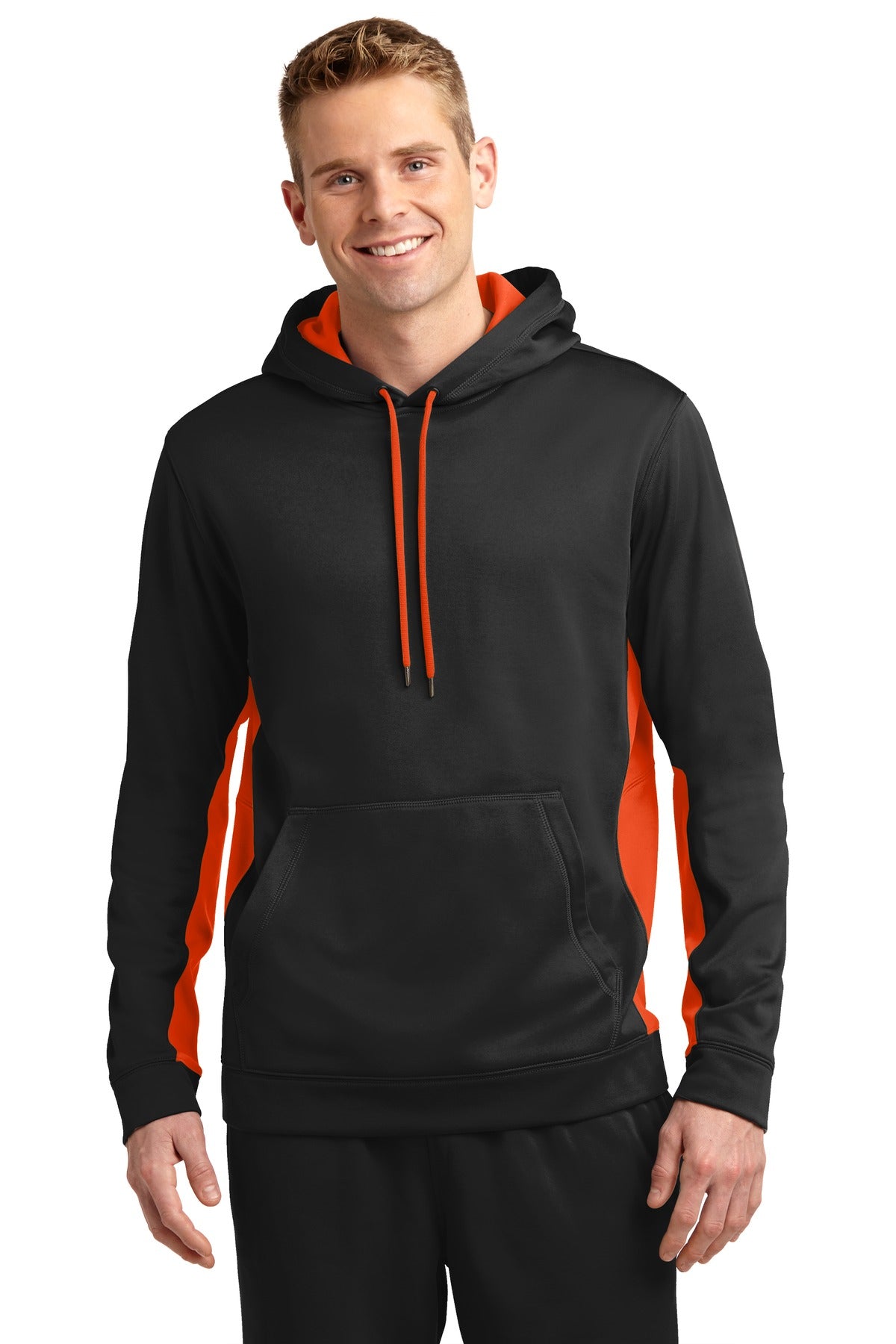 Photo of Sport-Tek Sweatshirts/Fleece ST235  color  Black/ Deep Orange