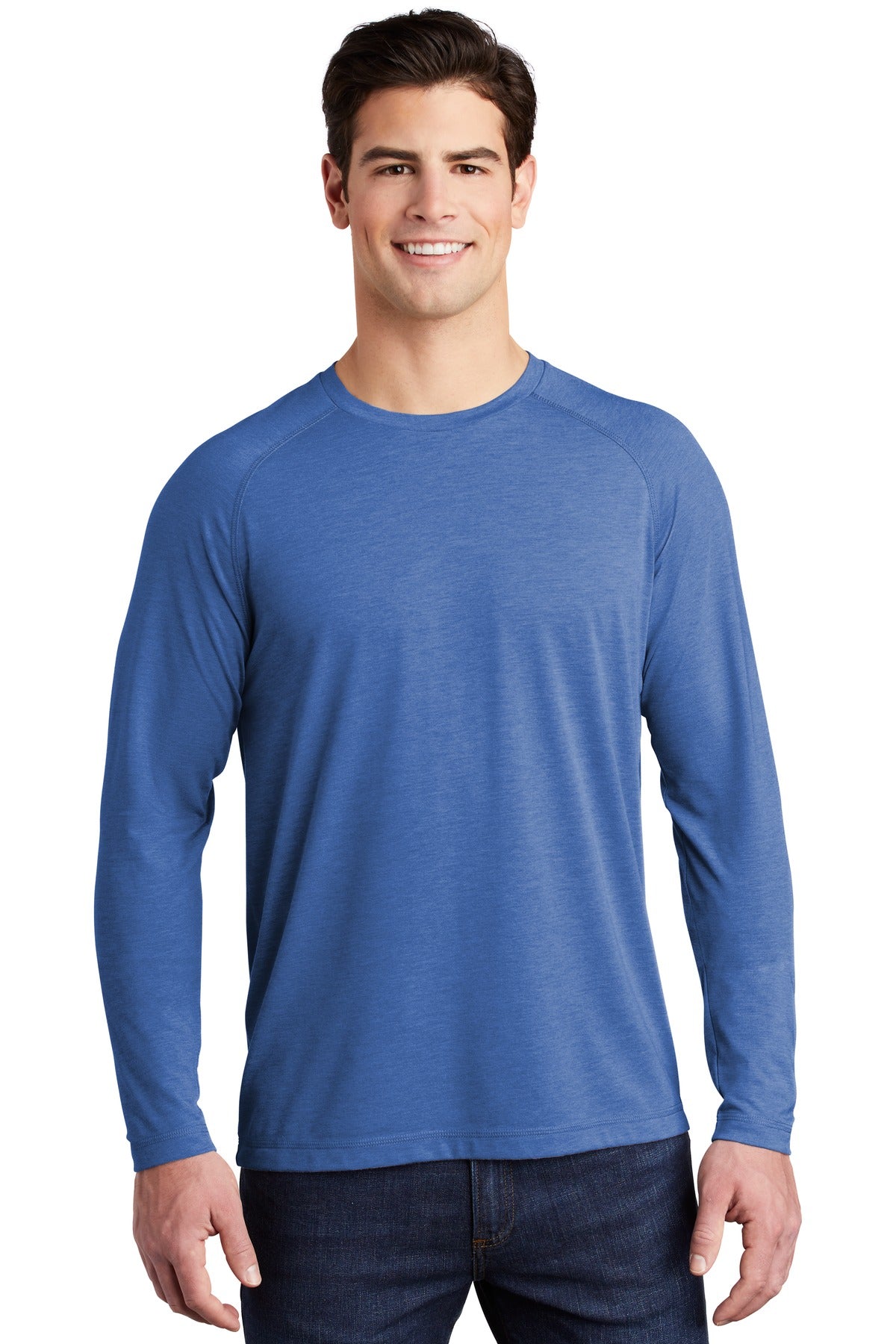 Photo of Sport-Tek T-Shirts ST400LS  color  True Royal Heather