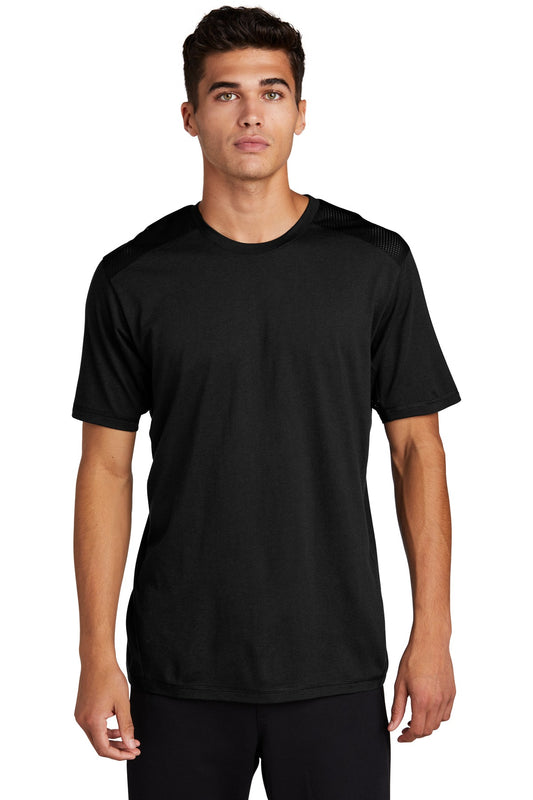 Photo of Sport-Tek T-Shirts ST410  color  Black/ Black Triad Solid