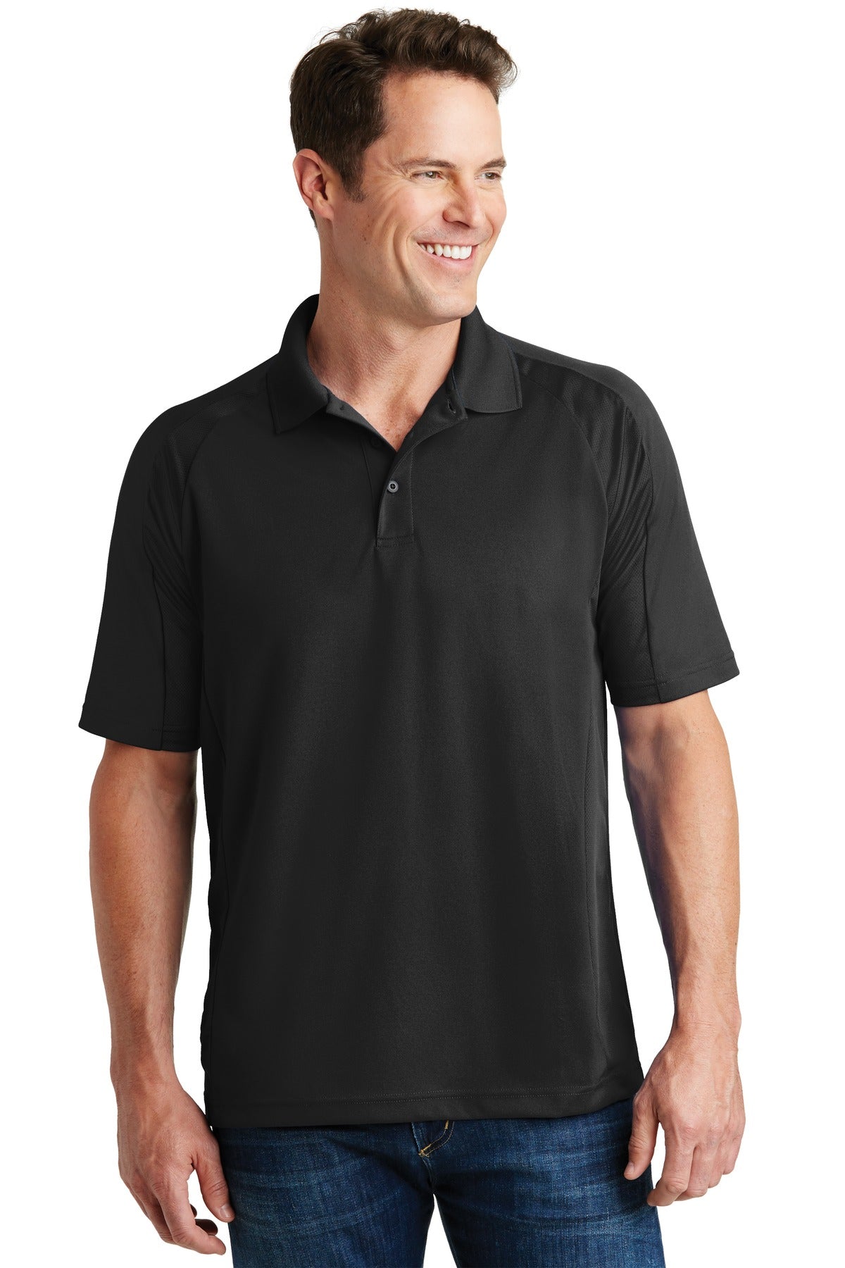 Photo of Sport-Tek Polos/Knits T474  color  Black