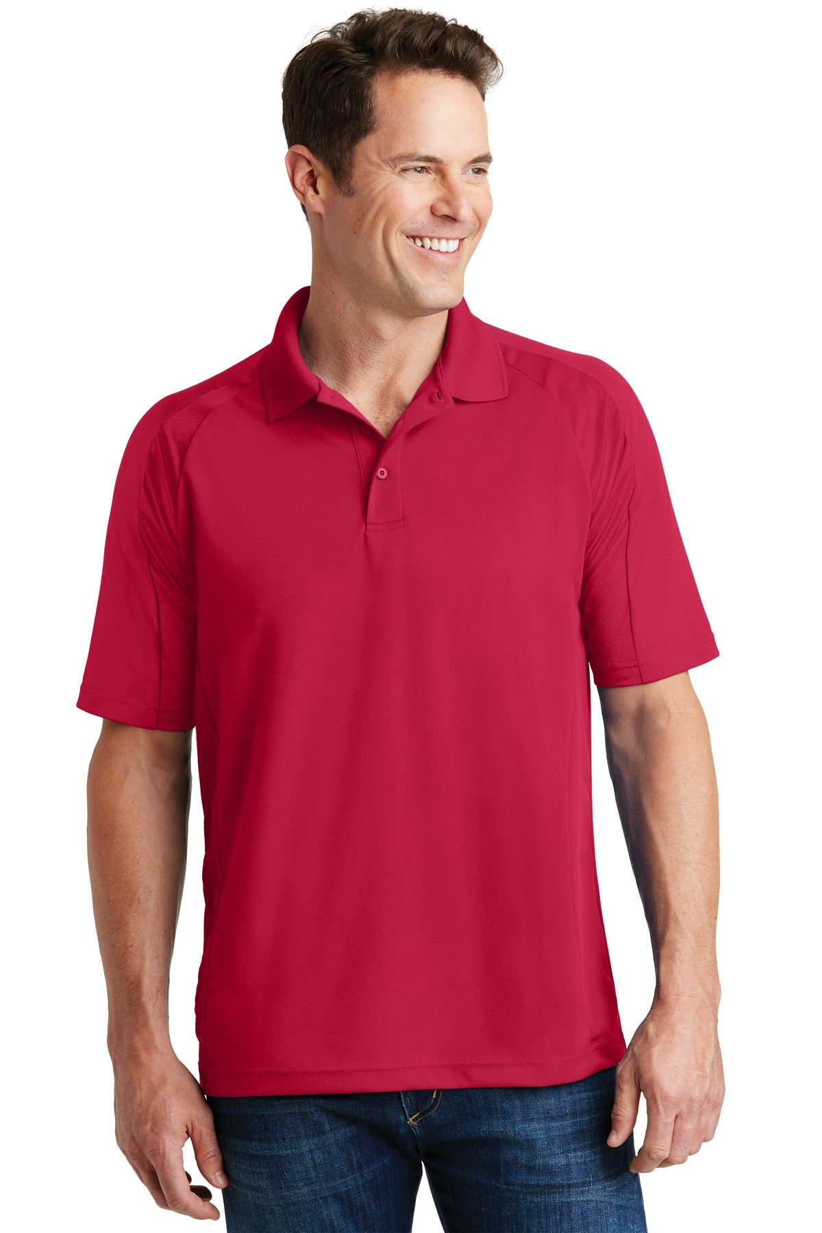 Photo of Sport-Tek Polos/Knits T474  color  Engine Red