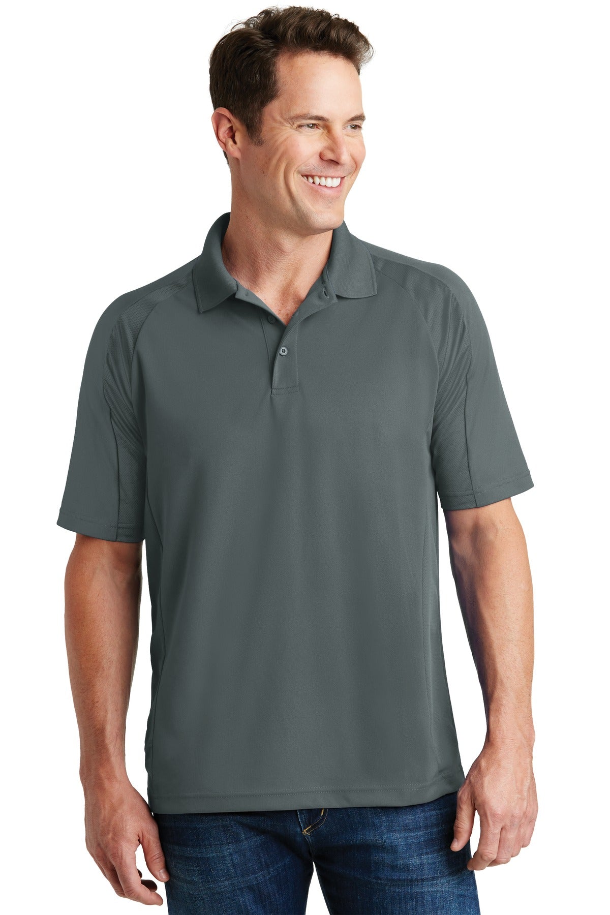 Photo of Sport-Tek Polos/Knits T474  color  Steel
